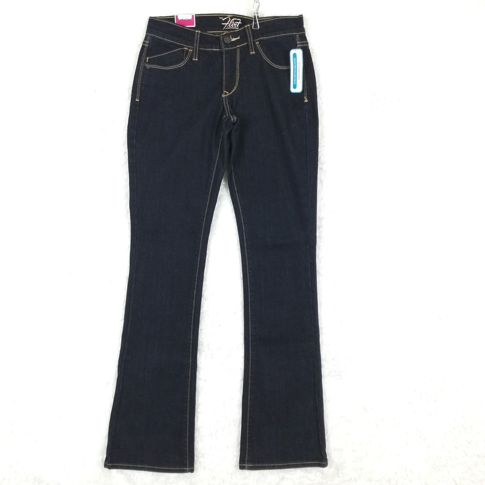 Old Navy Womens Jeans Boot Cut The Flirt Blue Denim Dark Rinse Mid Rise 0 New